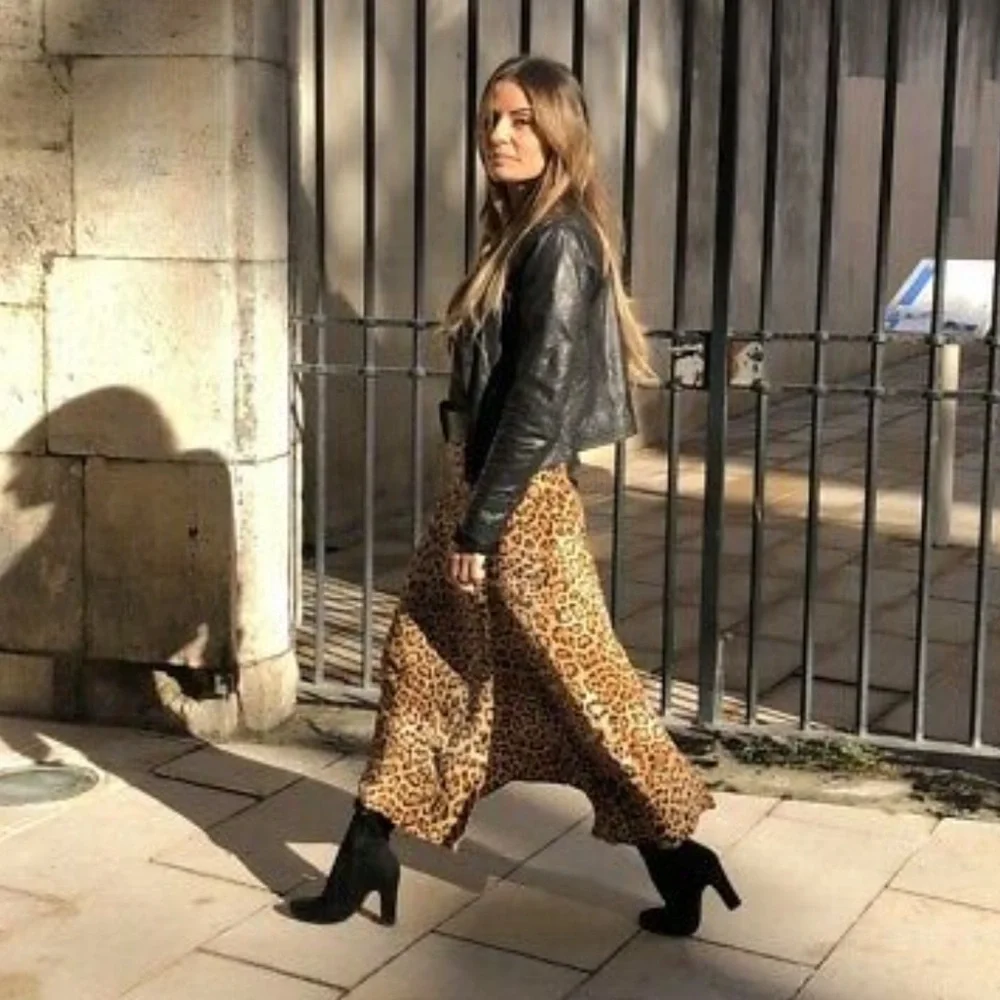 Zara Cheetah Print Skirt Maxi Skirt - Picture 2 of 8